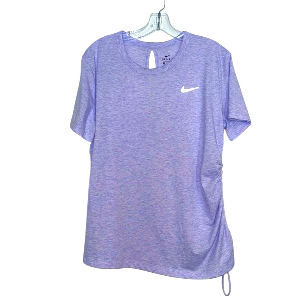 Nike Dri Fit keyhole back rusched side workout shirt- large in great con…